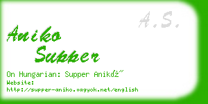 aniko supper business card